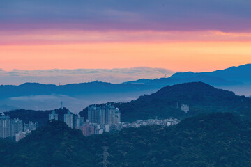 Superb sunrise landscape from Zhitan area