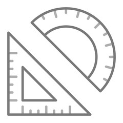 Protactor Greyscale Line Icon