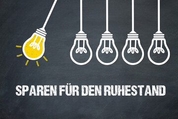 Fototapeta premium Sparen für den Ruhestand 