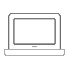 Laptop Greyscale Line Icon