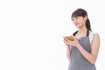 注文を取るカフェスタッフ