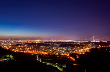 Night landscape of Xinyi District cityscape