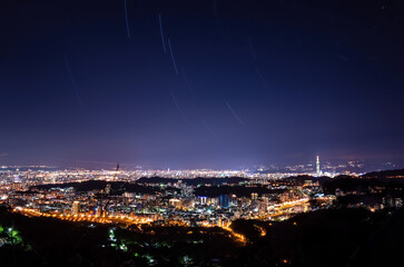 Night landscape of Xinyi District cityscape