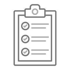 Clipboard Greyscale Line Icon