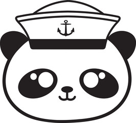 cute little panda sailors and pirate