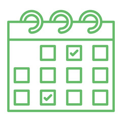 Calendar Multicolor Line Icon