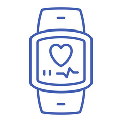 Smartwatch Multicolor Line Icon