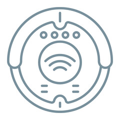 Robot Vacuum Multicolor Line Icon