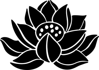 simple lotus flower silhouette