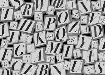 Conjunto desordenado  de las letras que conforman el abecedario