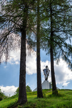 Statue Of Slovak Folk Hero Juraj Janosik In Village Terchova, Slovakia