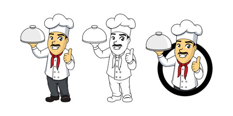 Chef Cartoon Character design illustration vector eps format , suitable for your design needs, logo, illustration, animation, etc.