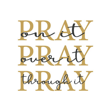 Pray PNG, Christian Print