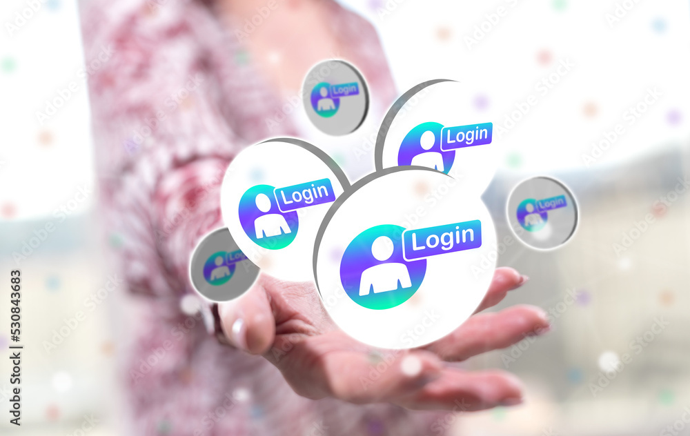 Sticker Concept of login