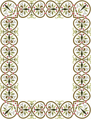 Antique European border design with frills and flourishes