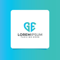 ge letter design for logo and icon.az typography for technology, business and real estate brand.az monogram logo.vector