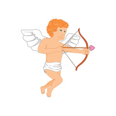 cupid vector illustration. baby angel character.