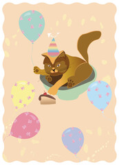Birthday kitten