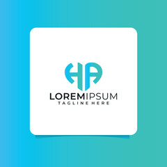  ha letter design for logo and icon.az typography for technology, business and real estate brand.az monogram logo.vector