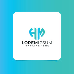  hm letter design for logo and icon.az typography for technology, business and real estate brand.az monogram logo.vector