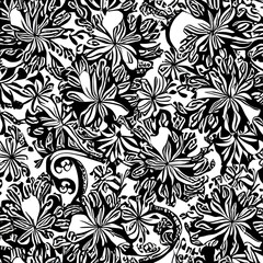 モノクロフローラルパターンテクスチャ_37