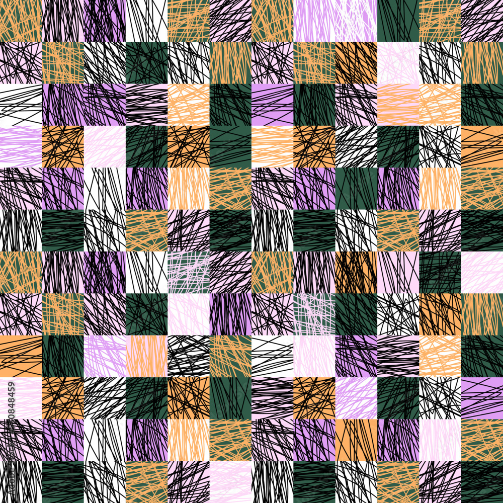 Aufkleber seamless vector pattern with a linear check currents. pattern for printing on fabric for plaits, bla