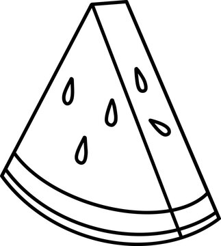 recommend clip art: watermelon fruit line drawing outline