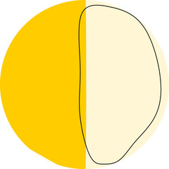 abstract yellow shape