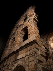 old and a bit damaged amphitheater in verona, italy