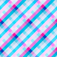 Vibrant Trendy Checkered Seamless Pattern