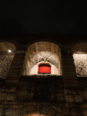 old and a bit damaged amphitheater in verona, italy