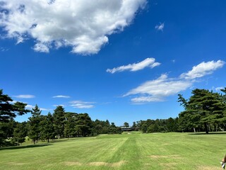 golf course with sky