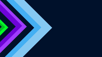 Minimal geometriic background with yellow, green, blue, purple strip and ribbon vector illustration suitable for artsy presentation simple background