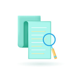 Assessment  3d icon. personal audit and assessment center Human resources. 3d render vector illustration