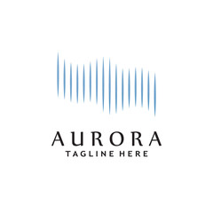aurora light wave logo template