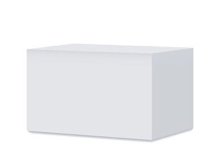 Vector realistic table, desk, box or furniture. White Mockup. Blank template. EPS10.