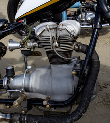 Fototapeta na wymiar old motorcycle motor