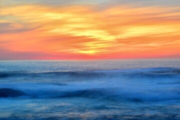 Fototapeta na wymiar Abstract of a sunset on the Atlantic shores