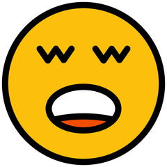 annoyed and nervous face emoji illustration