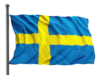 Flag of sweden. PNG file with transparent background.