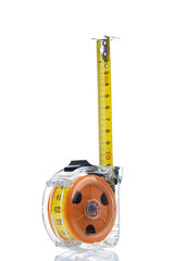 Measuring tape isolated on white background