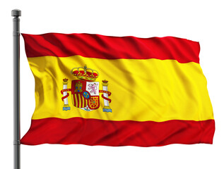 Fototapeta premium Flag of spain. PNG file with transparent background.