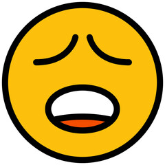 annoyed and nervous face emoji illustration