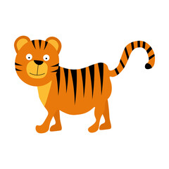 Tiger. For use in the design of covers and brochures, flyers, icons, cards and posters.