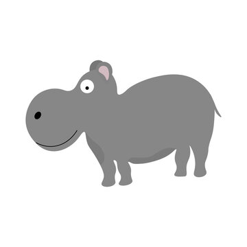 Hippopotamus. For use in the design of covers and brochures, flyers, icons, cards and posters.