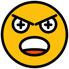 moody and angry emoji