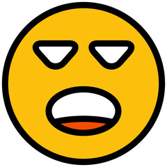 annoyed and nervous face emoji illustration