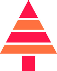 Christmas tree icon illustration