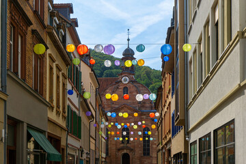Heidelberg Old Town street, Germany.