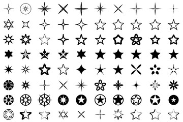 Star icon set. Modern simple stars collection. Vector illustration